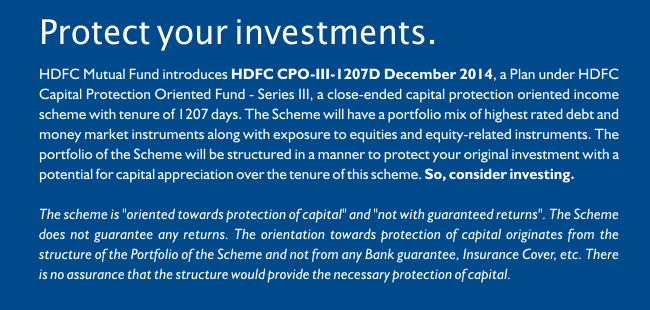 HDFC MF - Capital Protection Oriented Fund CPO-III 1207D December 2014