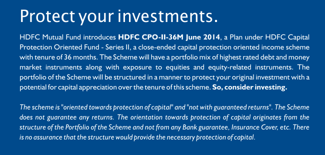 HDFC MF - Capital Protection Oriented Fund CPO-II-36M June 2014