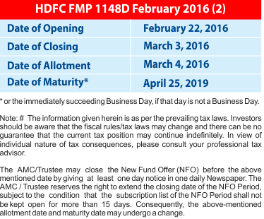 hdfc fmp 1148D February 2016(2) Series 35