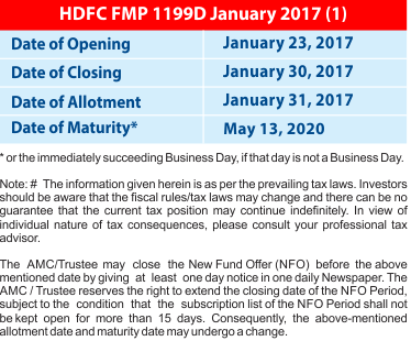 hdfc fmp 1199D January 2017(1) Series 37